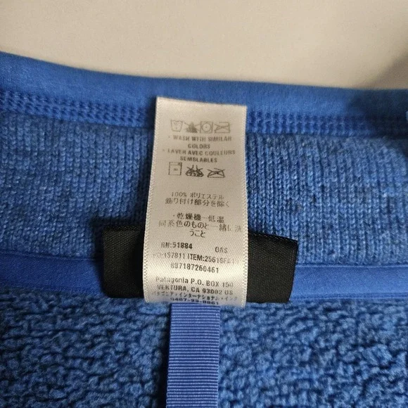 Patagonia Womens Better Sweater Large Fleece Pullover Blue 1/4 Zip - Picture 7 of 11